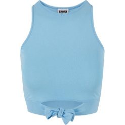 Womens/Ladies Front Knot Crop Top. Niebieskie topy damskie Urban Classics, xs, bez wzorów, bez kołnierzyka. Za 68.99 zł.