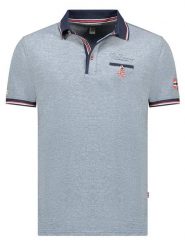 Geographical Norway Koszulka polo "Kblended" w kolorze niebieskim rozmiar: M. Niebieskie koszulki polo męskie Geographical Norway, m, bez wzorów, z bawełny, bez ramiączek. Za 88.02 zł.