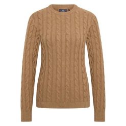 Sweter damski HV Polo Tally. Brązowe swetry klasyczne damskie HV POLO, na zimę, bez kołnierzyka. W wyprzedaży za 348.00 zł.