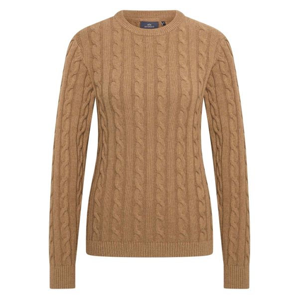 Sweter damski HV Polo Tally. Brązowe swetry klasyczne damskie HV POLO, na zimę, bez kołnierzyka. Za 378.00 zł.