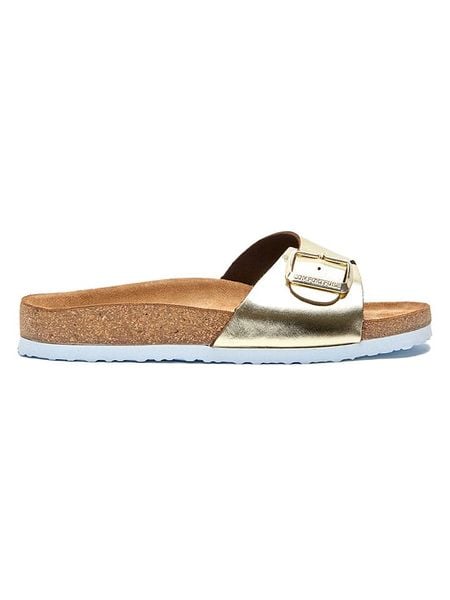 Comfortfusse Skórzane klapki w kolorze złotym rozmiar: 38. Żółte klapki damskie Comfortfusse, bez wzorów, ze skóry, bez obcasa. Za 219.95 zł.