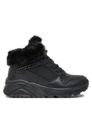 Skechers Botki Uno Lite - Comfurt Collar 310396L/BBK Czarny. Czarne botki dziewczęce Skechers, bez wzorów, z materiału, bez ramiączek. Za 249.99 zł.