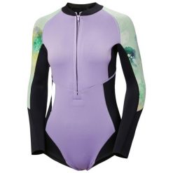 Damski 1-częściowy kostium kąpielowy z długim rękawem Helly Hansen Waterwear. Zielone stroje jednoczęściowe damskie Helly Hansen, l, bez wzorów. Za 672.50 zł.