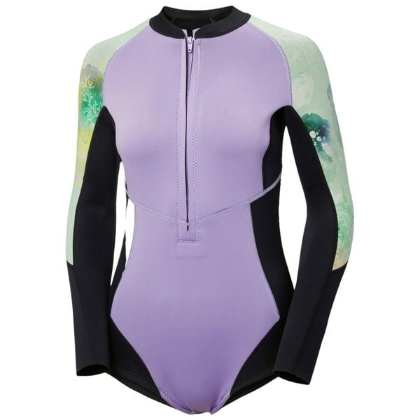 Damski 1-częściowy kostium kąpielowy z długim rękawem Helly Hansen Waterwear. Zielone stroje jednoczęściowe damskie Helly Hansen, l, bez wzorów. Za 672.50 zł.