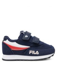 Fila Sneakersy Orbit Revolution Velcro Tdl FFK0222 Granatowy. Niebieskie buty sportowe chłopięce Fila, ze skóry, bez zapięcia. Za 99.99 zł.