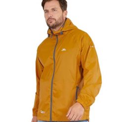 Kurtka Wodoodporna Unisex Dla Dorosłych Qikpac. Brązowe kurtki damskie Trespass, m, bez wzorów, z materiału, z kapturem. Za 164.99 zł.
