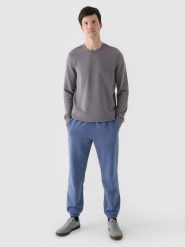 4F Spodnie dresowe joggery męskie - niebieskie XL. Niebieskie spodnie dresowe męskie 4f, bez wzorów, z bawełny. Za 149.99 zł.