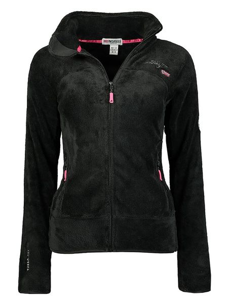Geographical Norway Kurtka polarowa "Upaline" w kolorze czarnym rozmiar: L. Czarne kurtki damskie Geographical Norway, l, bez wzorów, z polaru, bez kaptura. Za 113.63 zł.