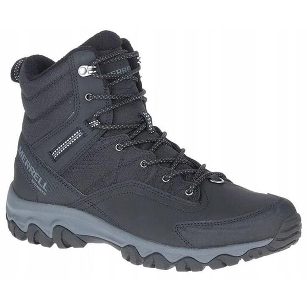 Buty trekkingowe dla mężczyzn Merrell Thermo Akita WP. Czarne buty trekkingowe męskie MERRELL, bez zapięcia, trekkingowe. Za 499.00 zł.