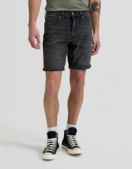 MESKIE SZORTY LEE RIDER SHORT ANTHRACITE 112376372. Szorty męskie Lee, z jeansu, bez kołnierzyka. Za 159.99 zł.