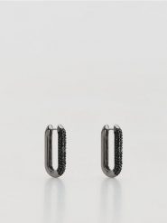 Kolczyki z kryształkami - czarny. Czarne kolczyki damskie Reserved. Za 49.99 zł.