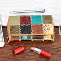 Portfel damski skórzany patchwork SKÓRA duży M96. Portfele damskie bez wzorów, ze skóry. Za 99.99 zł.
