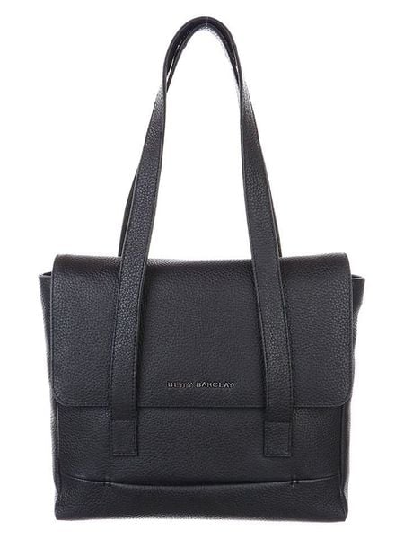Betty Barclay Skórzana torebka w kolorze czarnym - 28 x 24 x 5,5 cm rozmiar: onesize. Czarne torebki klasyczne damskie Betty Barclay, bez wzorów, z materiału, bez dodatków. Za 300.92 zł.