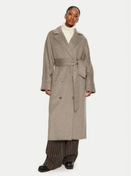 DAY BIRGER ÉT MIKKELSEN Płaszcz wełniany Howard DAY65243401 Beżowy Loose Fit. Brązowe płaszcze damskie Day Birger et Mikkelsen, na zimę, bez wzorów, z syntetyku. Za 2,069.00 zł.