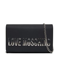 Torebka LOVE MOSCHINO. Czarne torebki klasyczne damskie Love Moschino, bez wzorów, wizytowe, bez kołnierzyka, bez ramiączek. Za 499.99 zł.