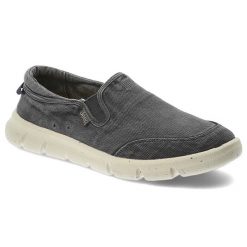 Półbuty męskie Jeep, na platformie materiałowe wsuwane z gumką z okrągłym noskiem, granatowe, JM51001A-016. Niebieskie półbuty męskie Jeep, z materiału, z okrągłym noskiem, bez zapięcia. Za 280.99 zł.