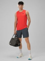 4F Spodenki treningowe szybkoschnące męskie - szare M. Szare szorty sportowe męskie 4f, l, ze skóry. Za 99.99 zł.