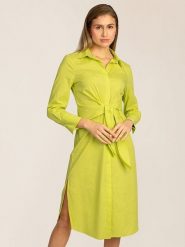 APART Sukienka w kolorze limonkowym rozmiar: 44. Zielone sukienki damskie Apart, na co dzień, bez wzorów, z tkaniny, bez kołnierzyka, bez ramiączek, midi, proste. Za 143.99 zł.