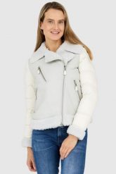 BLAUER Gołębi kożuch damski z pikowanymi rękawami. Szare futra damskie Blauer USA, s. W wyprzedaży za 2,119.99 zł.