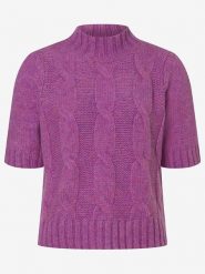 More & More Sweter w kolorze fioletowym rozmiar: 40. Różowe golfy damskie MORE & MORE, bez wzorów, z wełny, bez ramiączek. Za 131.74 zł.