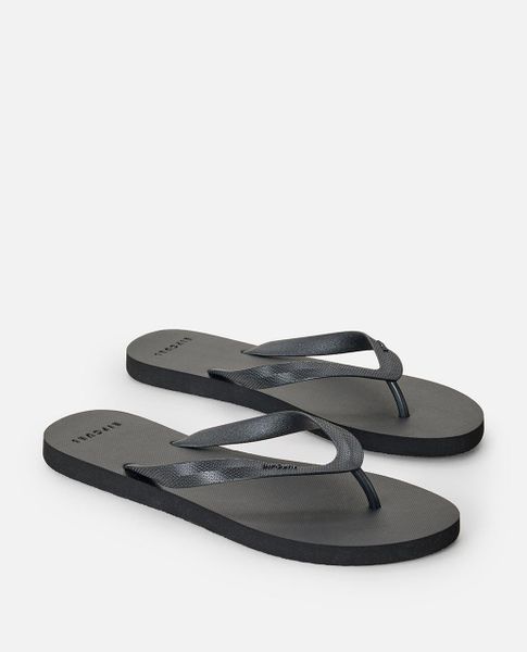 Japonki damskie Rip Curl Essential Bloom Open Toe. Czarne klapki damskie Rip Curl, bez wzorów, z materiału, bez obcasa. Za 62.99 zł.
