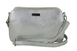 Listonoszka metalizowana BARBERINI'S srebrna 978-16. Szare shopper bag damskie Barberinis, bez wzorów, ze skóry, małe, bez dodatków. Za 229.99 zł.