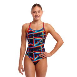 Funkita kostium treningowy na basen Pocket Rocket. Czarne stroje jednoczęściowe damskie FUNKITA, bez wzorów. Za 259.00 zł.