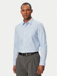 Calvin Klein Koszula LV04LG127G Niebieski jasny Classic Fit. Niebieskie koszule męskie CALVIN KLEIN, m, bez wzorów, z bawełny, bez kołnierzyka, bez ramiączek. Za 369.99 zł.