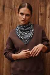 APASZKA ROMI GRAFITOWA One size - Flawless. Szare apaszki damskie Flawless, bez wzorów, eleganckie. Za 197.00 zł.