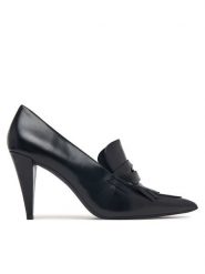 Tommy Hilfiger Szpilki Th Penny Bar Pointy Pump FW0FW09529 Czarny. Czarne szpilki Tommy Hilfiger, bez wzorów, ze skóry, bez obcasa. Za 569.99 zł.