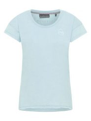 ELBSAND Koszulka "Ranva" w kolorze błękitnym rozmiar: XS. Niebieskie bluzki damskie ELBSAND, xs, bez wzorów, z bawełny, bez kołnierzyka, bez ramiączek. Za 65.23 zł.