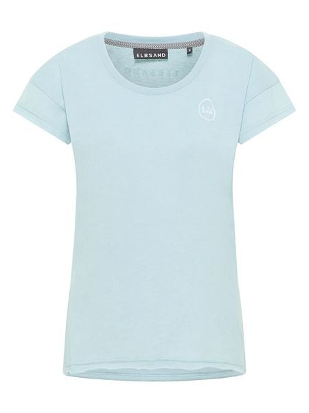 ELBSAND Koszulka "Ranva" w kolorze błękitnym rozmiar: XS. Niebieskie bluzki damskie ELBSAND, xs, bez wzorów, z bawełny, bez kołnierzyka. Za 65.23 zł.