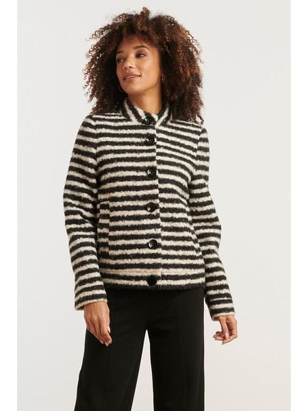 Smashed Lemon Kurtka przejściowa w kolorze biało-czarnym rozmiar: S. Białe kurtki damskie Smashed Lemon, s, bez wzorów, bez kaptura. Za 165.99 zł.