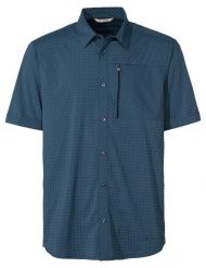 Koszula turystyczna Vaude Seiland Shirt IV. Niebieskie koszule męskie Vaude, l, bez wzorów, z materiału, bez kołnierzyka, bez ramiączek. Za 357.49 zł.
