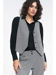 Nife Kamizelka w kolorze czarno-białym rozmiar: 38. Białe kamizelki damskie Nife. Za 161.73 zł.