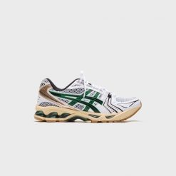 Uniseksowe buty do biegania ASICS GEL-KAYANO 14 White / Hinoki Beige. Białe obuwie do biegania damskie Asics, asics gel kayano. Za 738.00 zł.