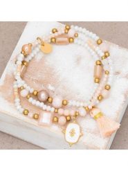 LA CHIQUITA Bransoletka z elementami ozdobnymi rozmiar: onesize. Białe bransoletki damskie LA CHIQUITA, ze stali. Za 104.45 zł.