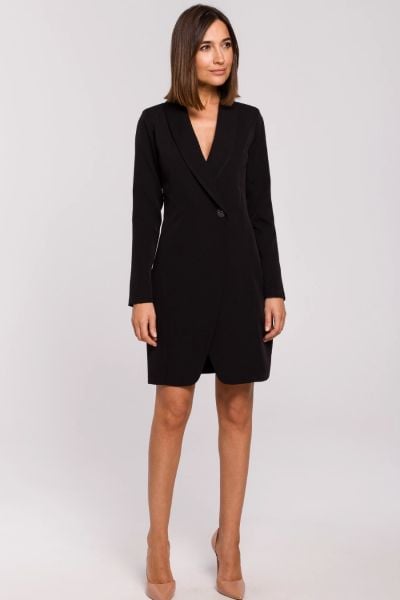 Elegancka sukienka marynarka biznesowa do pracy czarna. Czarne marynarki i żakiety damskie Stylove, xl, bez wzorów, biznesowe. Za 309.00 zł.