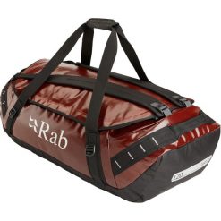 Torba podróżna Rab Expedition Kitbag II 120 - red clay. Czerwone torebki klasyczne damskie RAB, bez wzorów, z tworzywa sztucznego, bez dodatków. Za 609.39 zł.