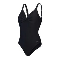 Damski kostium kąpielowy 1-częściowy Speedo Cross Knot Shaping. Czarne stroje jednoczęściowe damskie Speedo, bez wzorów, moda ciążowa. Za 290.85 zł.