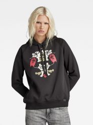 G-Star Bluza w kolorze czarnym ze wzorem rozmiar: M. Czarne bluzy z kapturem damskie G-Star, m, z bawełny. Za 171.28 zł.
