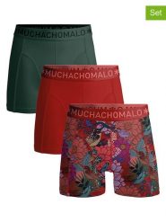 Muchachomalo Bokserki (3 pary) w kolorze zielono-czerwonym ze wzorem rozmiar: 3XL. Czerwone bokserki męskie Muchachomalo, bez wzorów. Za 119.95 zł.