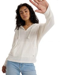 Bluza z kapturem dla Kobiety DESTINATION SURF Biały. Białe bluzy z kapturem damskie Roxy, s, z bawełny. Za 219.99 zł.