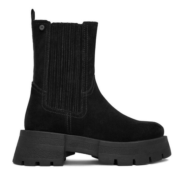 Botki G-Star Raw. Czarne botki damskie G-Star Raw, retro, bez obcasa, na płaskiej podeszwie, bez zapięcia. Za 379.99 zł.