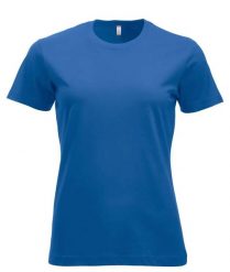 Clique New Classic‑T Women — Klasyczny t-shirt z ringspun bawełny – royal blue. Niebieskie t-shirty damskie CLIQUE, s, bez wzorów, z bawełny, bez kołnierzyka. Za 104.80 zł.