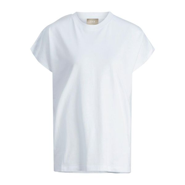 Koszulka damska JJXX astrid boxy. Białe t-shirty damskie JJXX, s, bez wzorów, z bawełny, bez kołnierzyka. Za 107.50 zł.