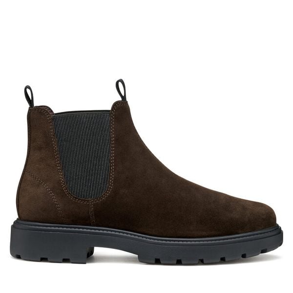 Sztyblety Geox. Brązowe sztyblety męskie Geox, bez zapięcia. Za 419.99 zł.