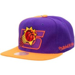 Czapka typu snapback Phoenix Suns Rear Script Deadstock HWC. Brązowe czapki męskie Mitchell & Ness, bez wzorów. Za 202.00 zł.
