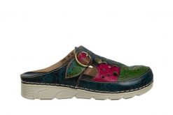 Klapki Laura Vita Dorry 08 Jeans 202031, Granatowy, Skóra naturalna - 37. Niebieskie klapki damskie Laura Vita, z aplikacjami, z jeansu, bez obcasa. W wyprzedaży za 179.10 zł.