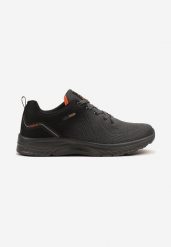 Ciemnoszare Buty Sportowe Sneakersy Ozdobione Tłoczeniem i Napisami Odannia. Szare buty sportowe na co dzień męskie Born2be, z jeansu, bez zapięcia. Za 109.99 zł.